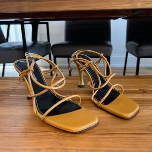 Proenza Schouler tan leather slingback sandals size 38